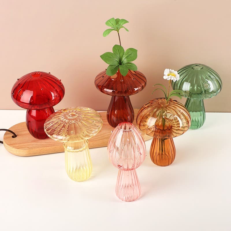 MAUSCO MUSHROOM GLASS VASE