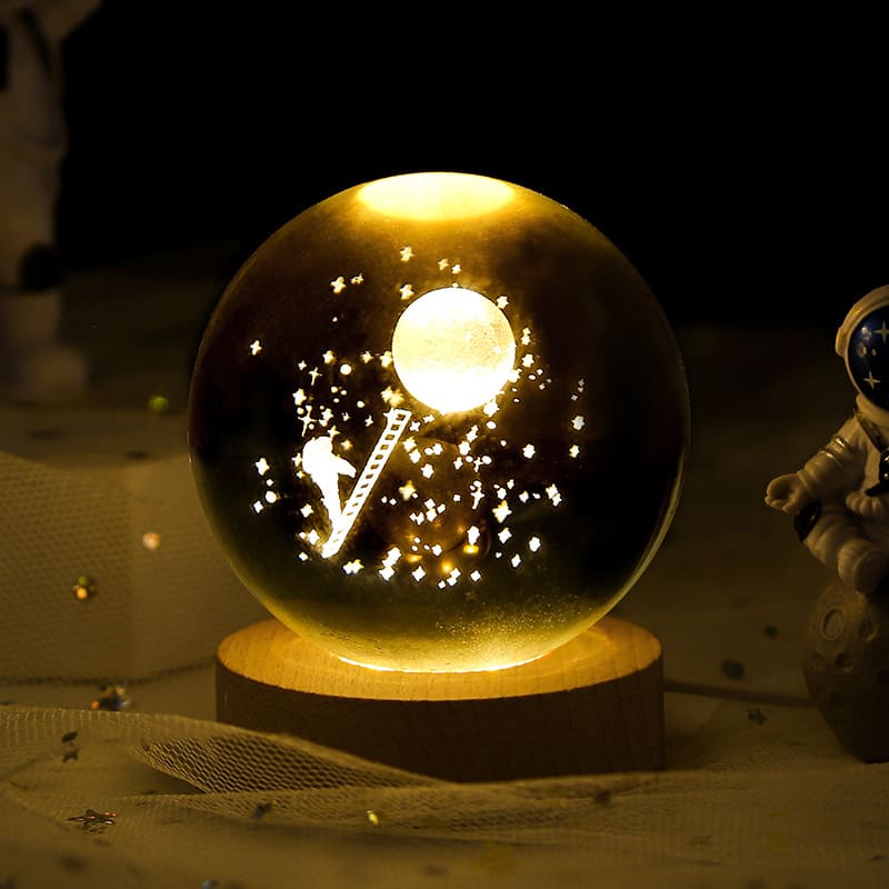 CRYSTAL 3D MOON LAMP