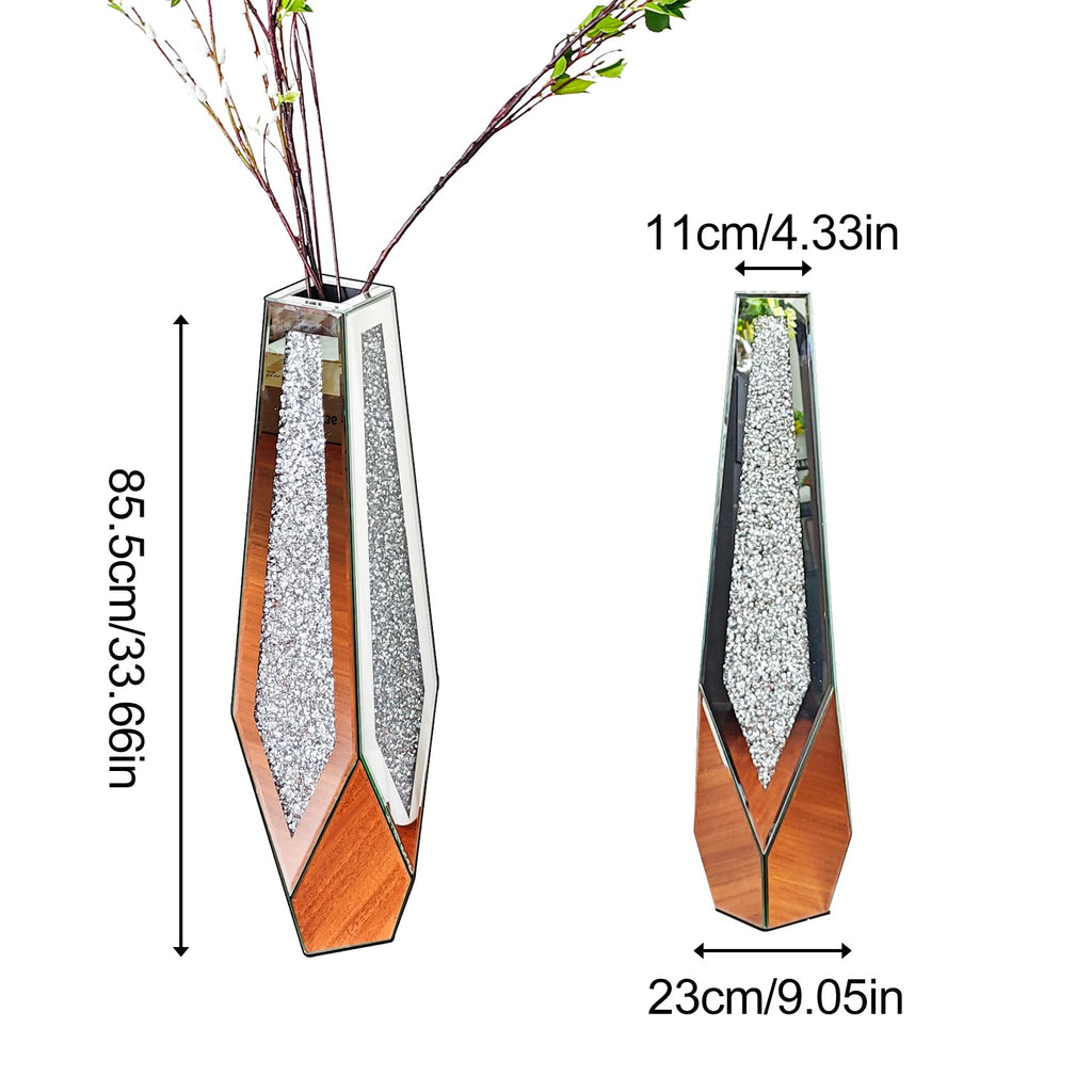 MIRROR WITH DIAMOND VASE