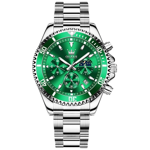 OLEVS MEN’S LUXURY STAINLESS STEEL WATERPROOF WATCH